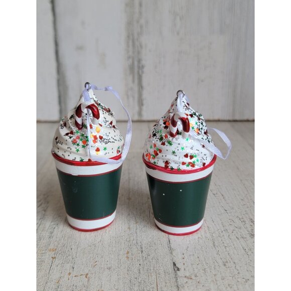 Hallmark but first coffee glitter ornament Xmas set - Picture 3 of 5